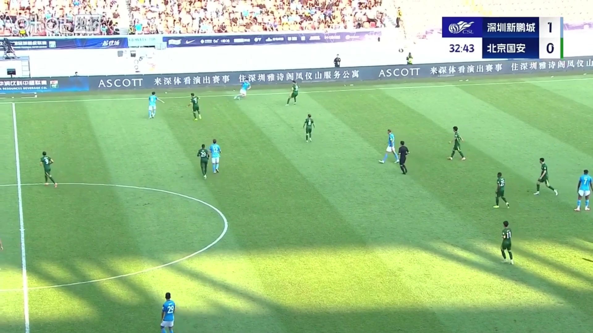 轻松吃饼韦斯利禁区内接横传一蹴而就国安0-2落后